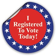 I Registered To Vote Today! Sticker