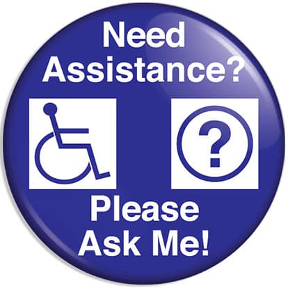 3" Need Assistance Button