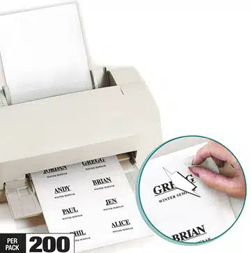 Printable White Name Badge Inserts