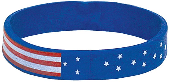 Rubber Patriotic Flag Bracelet
