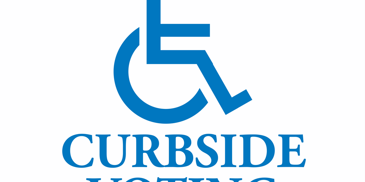 Curbside Voting Sign (with Access Symbol) — Printelect