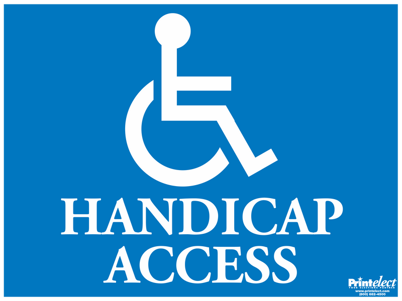 Handicap Access Sign (with Access Symbol)