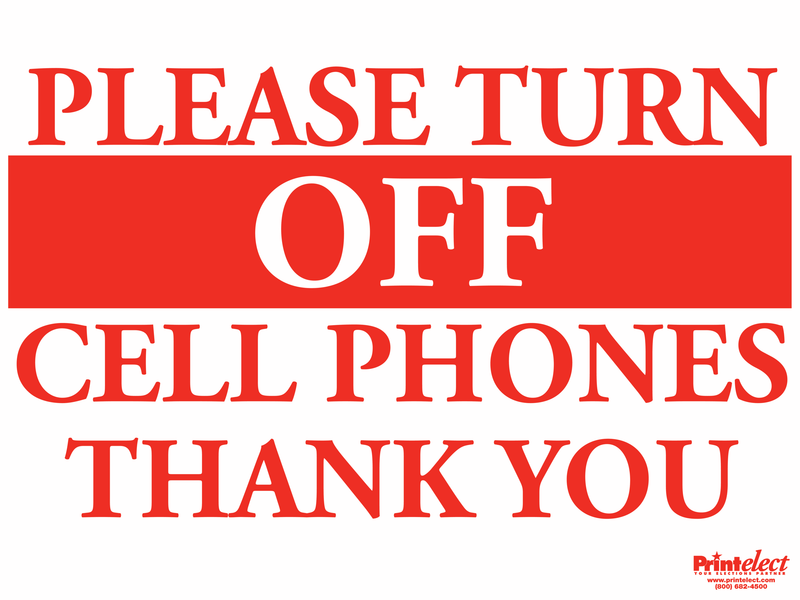 Please Turn Off Cell Phones Sign