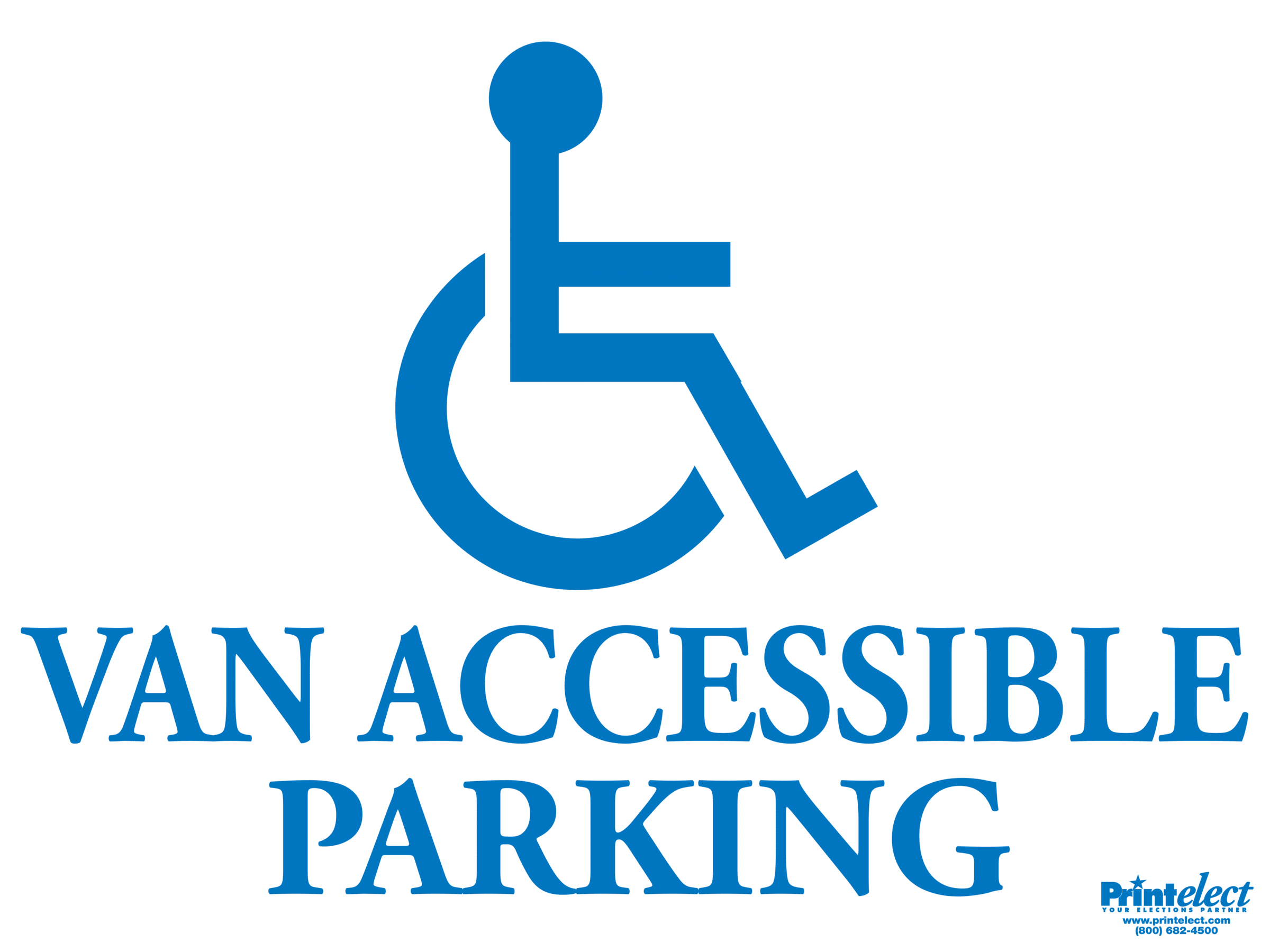 Van Accessible Parking Sign (with Access Symbol) — Printelect