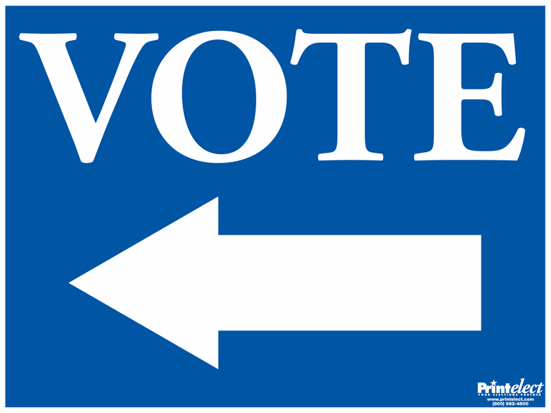 Vote Sign (with Arrow)
