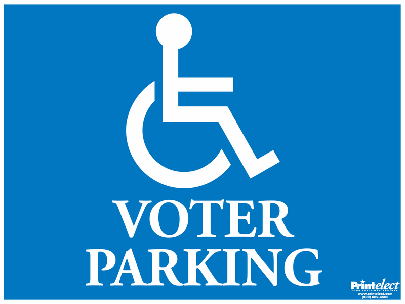 Voter Parking Sign (with Access Symbol)