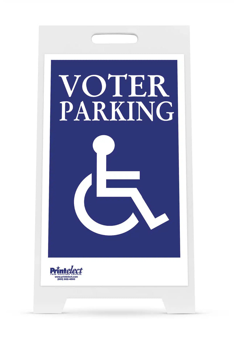 Voter Parking with Access Symbol Sign