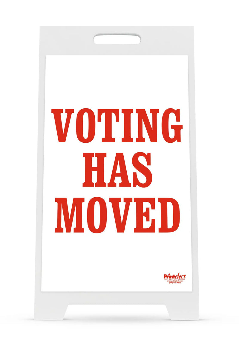 14" x 22" Voting Has Moved Sign