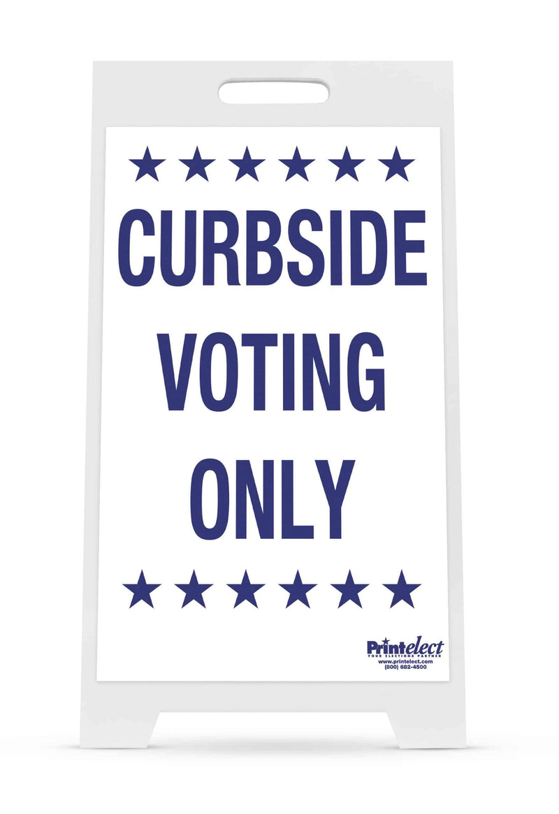 Curbside Voting Only Sign