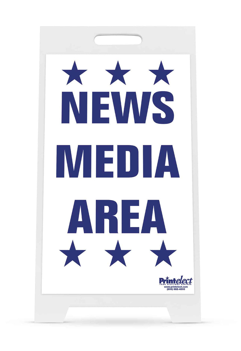 News Media Area Sign