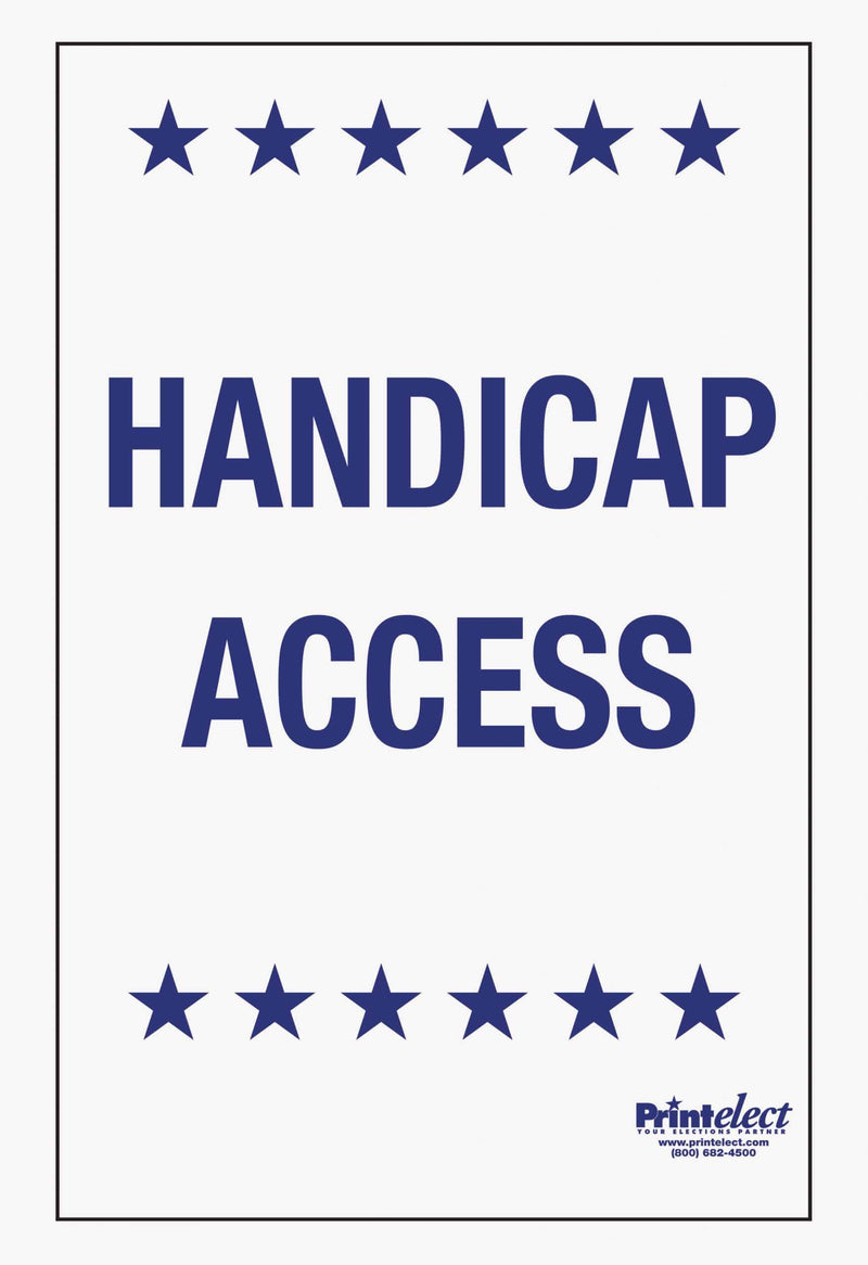 24" x 36" Handicap Voter Parking Sign