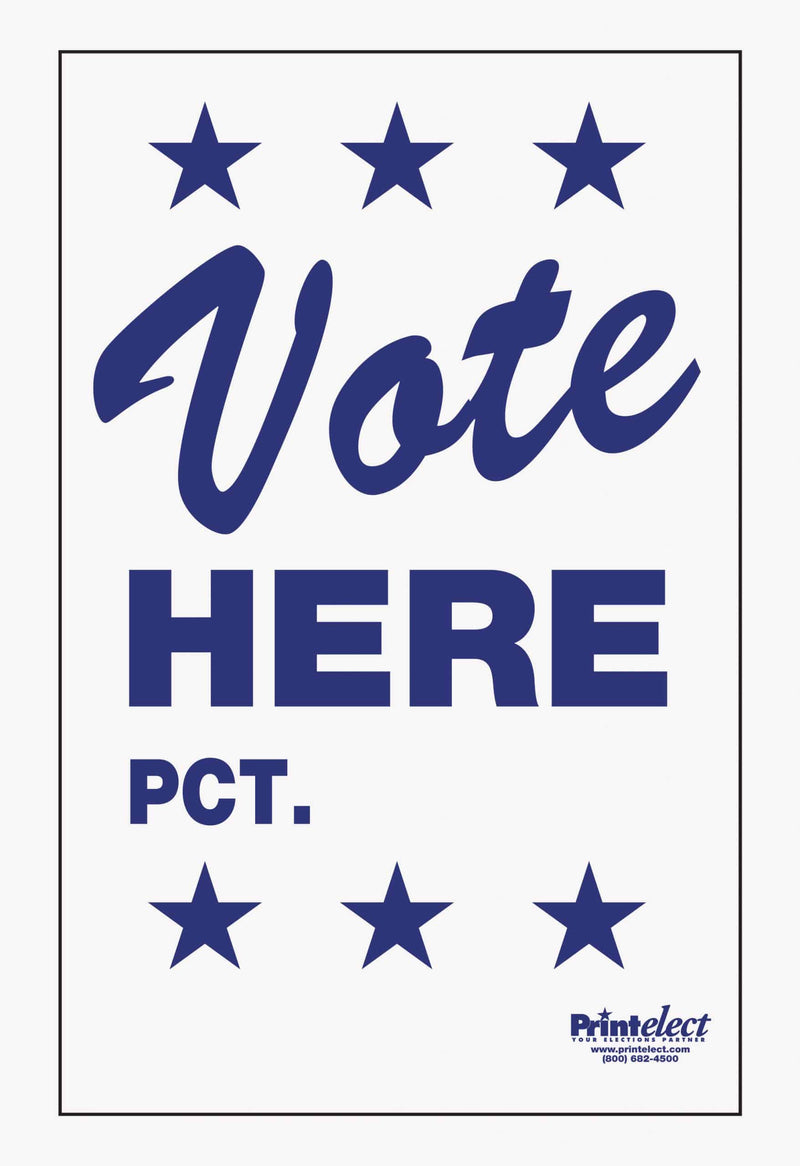 24" x 36" Vote Here Pct. Sign