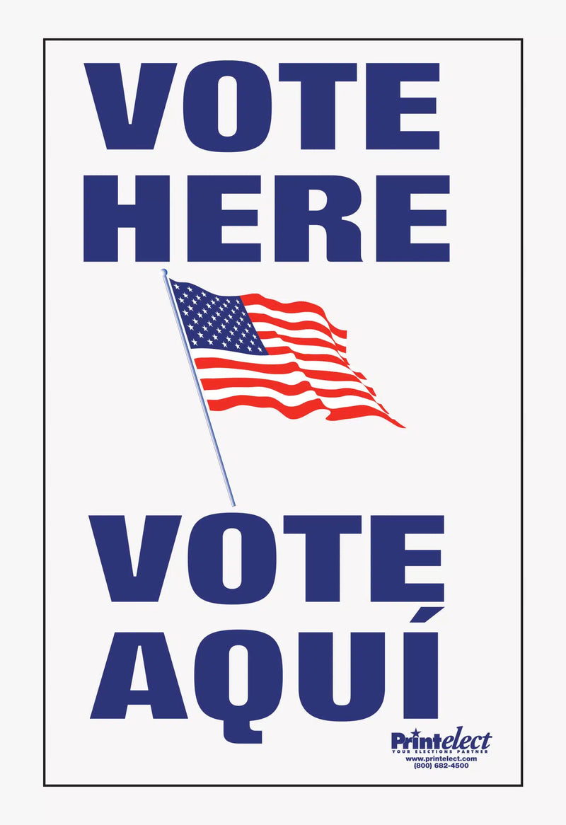 24" x 36" Vote Here Vote Aquí