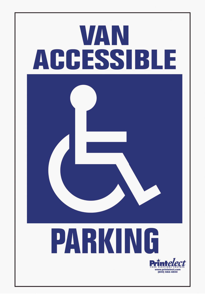 24" x 36" Van Accessible With Symbol Parking Sign