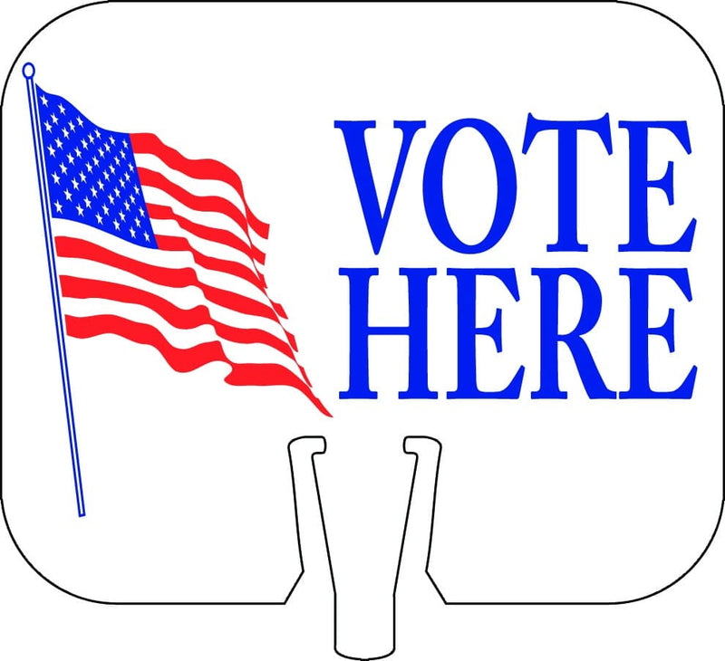 Vote Here Cone Cap Sign