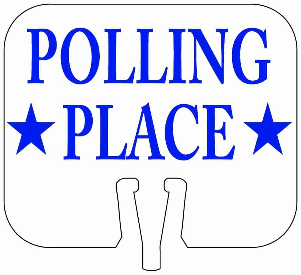 Polling Place Cone Cap Sign — Printelect