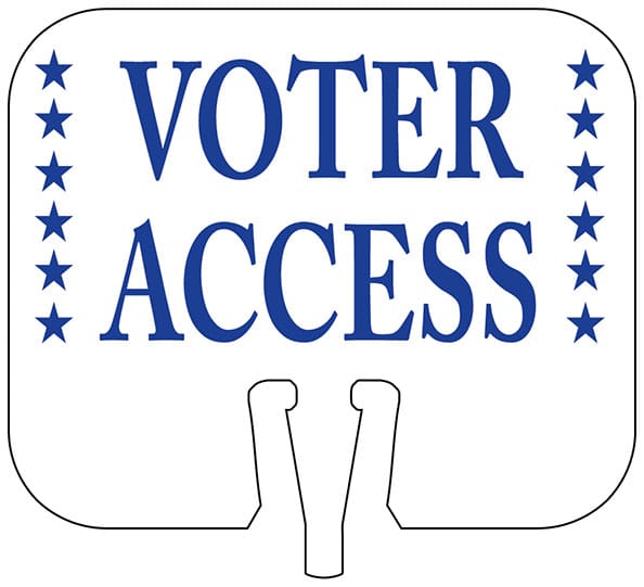 Voter Access Cone Cap Sign