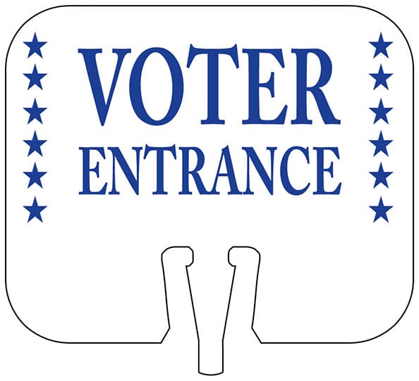 Voter Entrance Cone Cap Sign