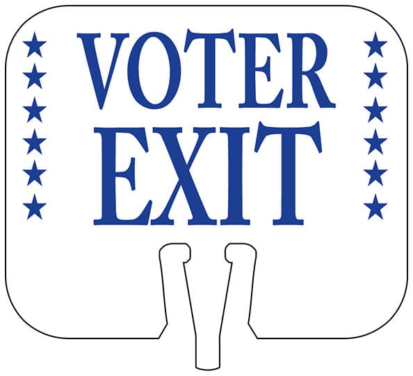 Voter Exit Cone Cap Sign