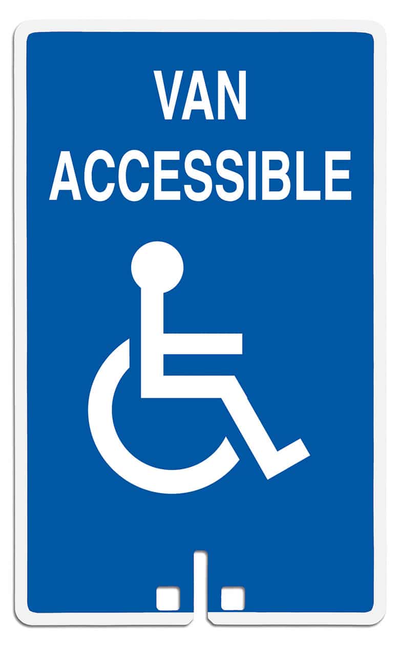 Van Accessible with Handicap Symbol Sign