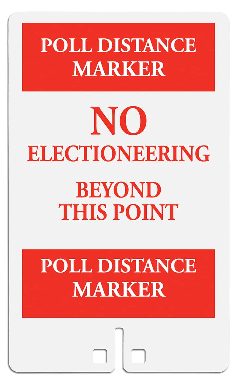 Poll Distance Marker Sign for Voter's Choice Portable Sign System
