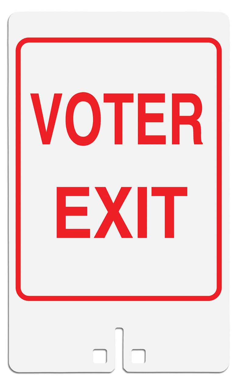 Voter Exit Sign