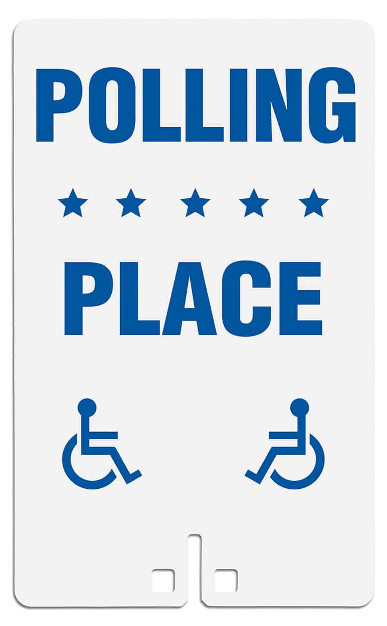 Polling Place with Handicap Access Symbol Sign