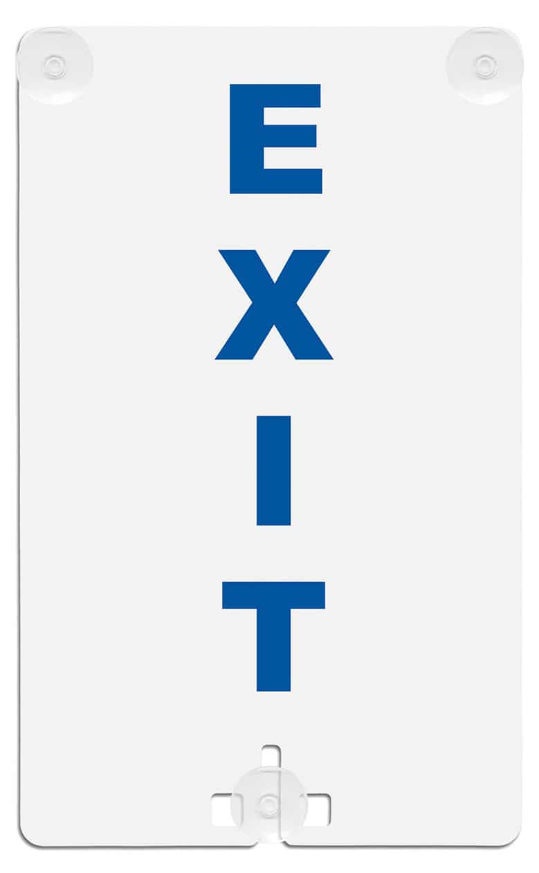 Exit Suction Cup Sign