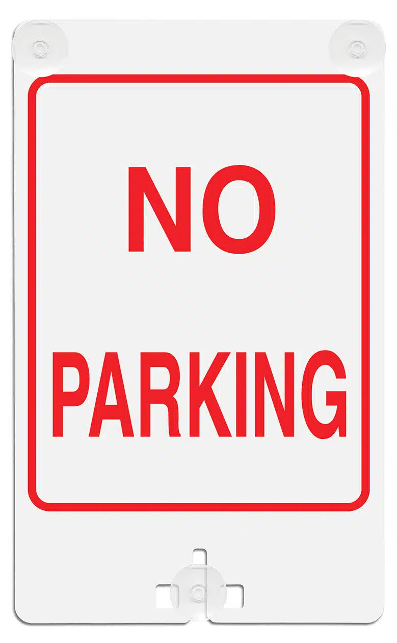 No Parking Suction Cup Sign