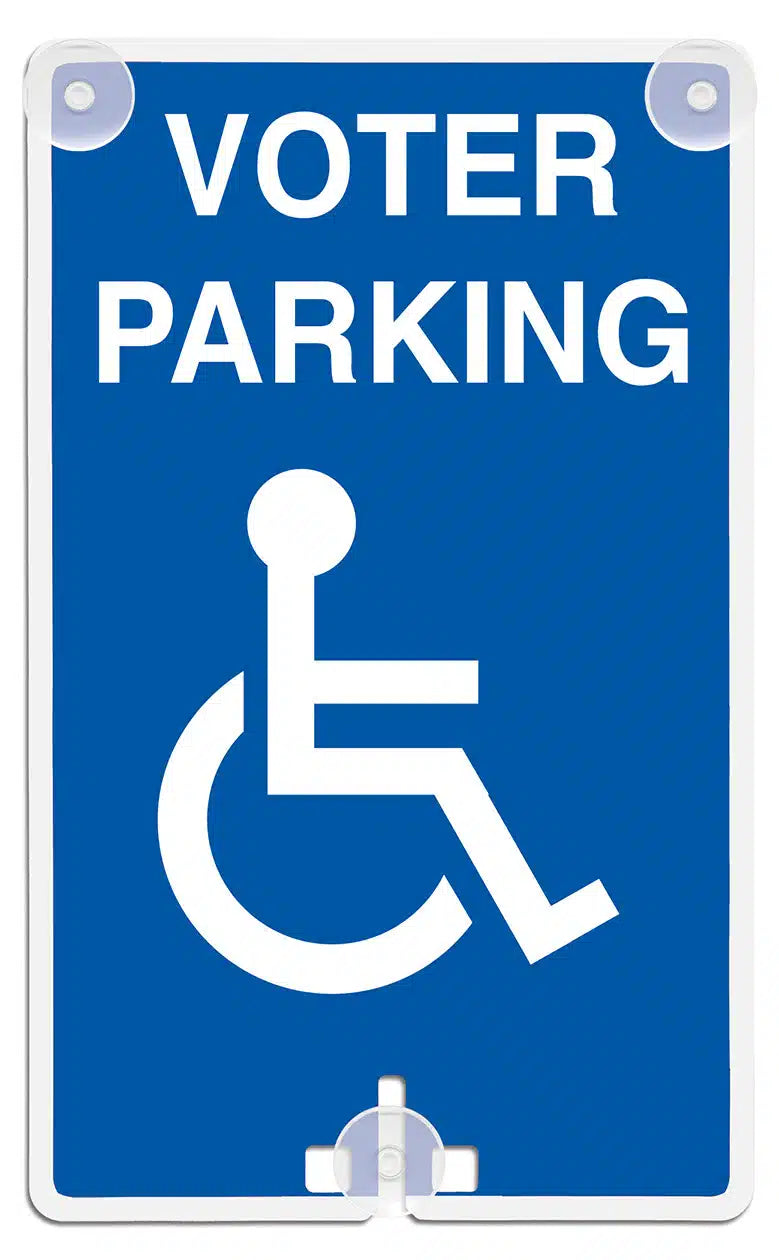 Voter Parking (with Handicap Access Symbol) Suction Cup Sign
