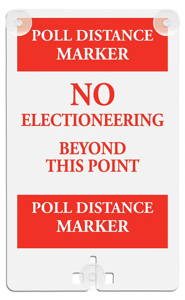 Poll Distance Marker Suction Cup Sign