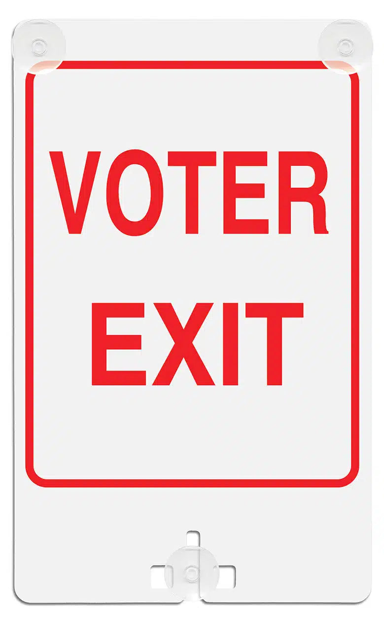 Voter Exit Suction Cup Sign