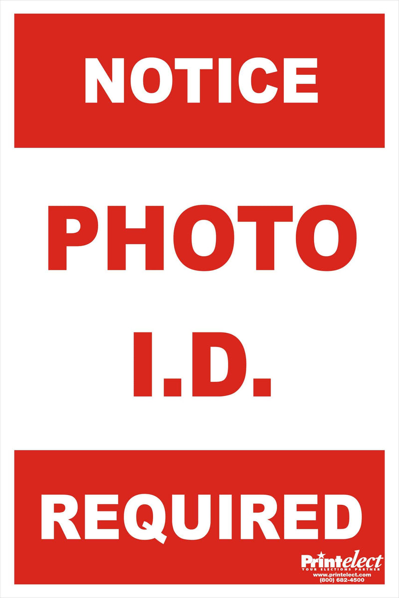 Photo ID Required Sign